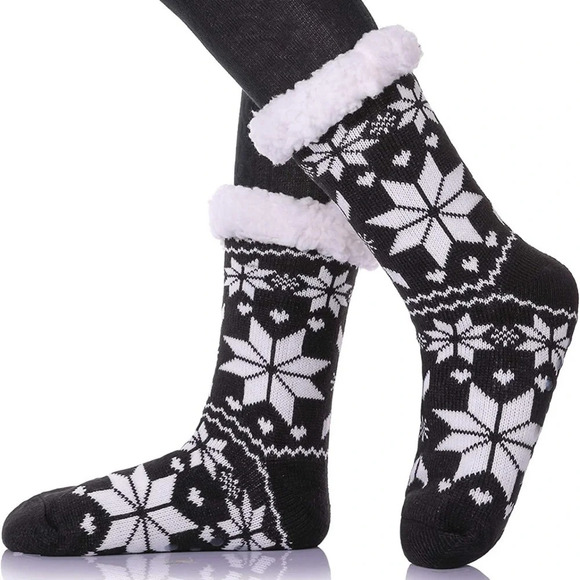 Nib! Women’s thick winter snowflake socks - Picture 1 of 5